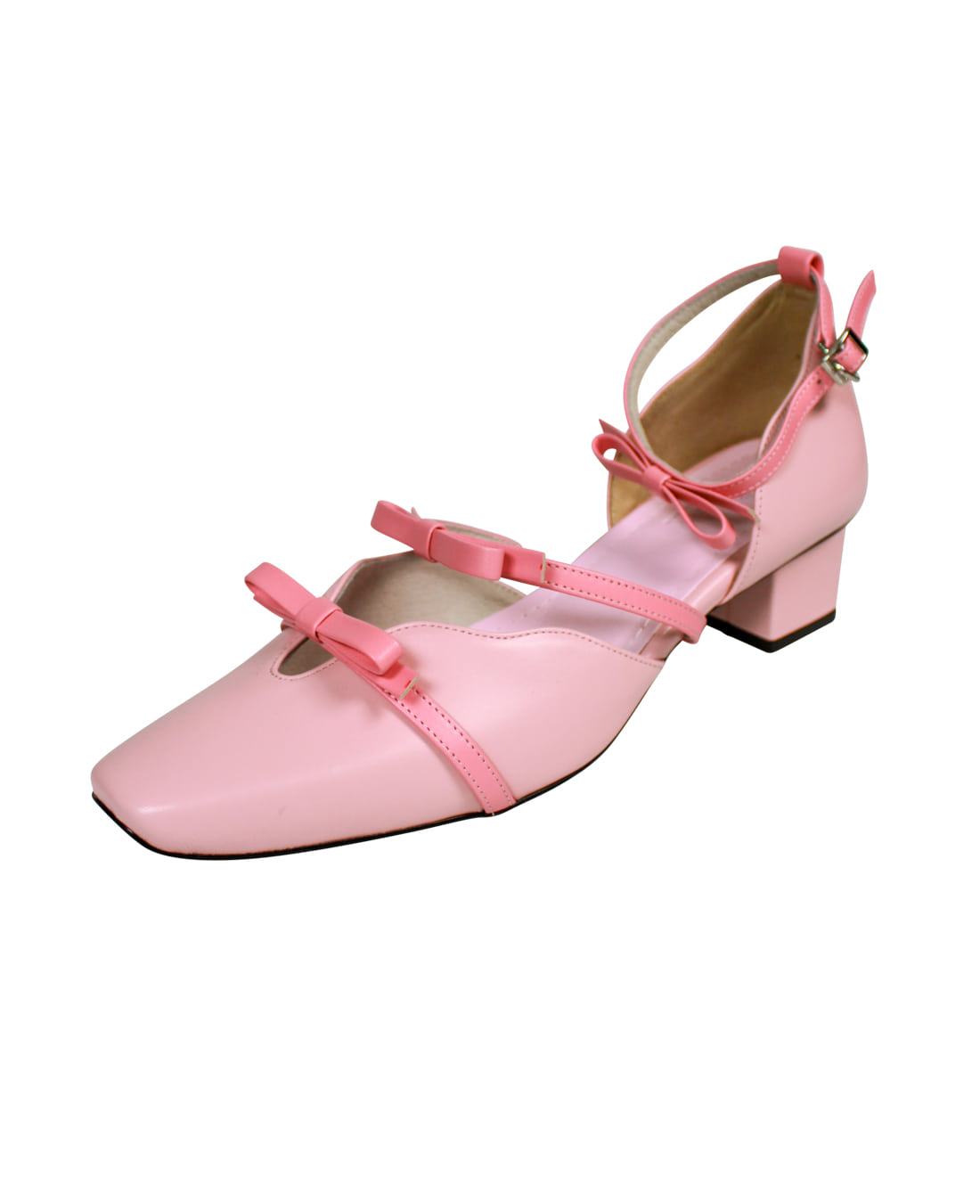 3 Strap Love-tie Shoes (Pink)